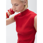 Top con dobladillo - Rojo