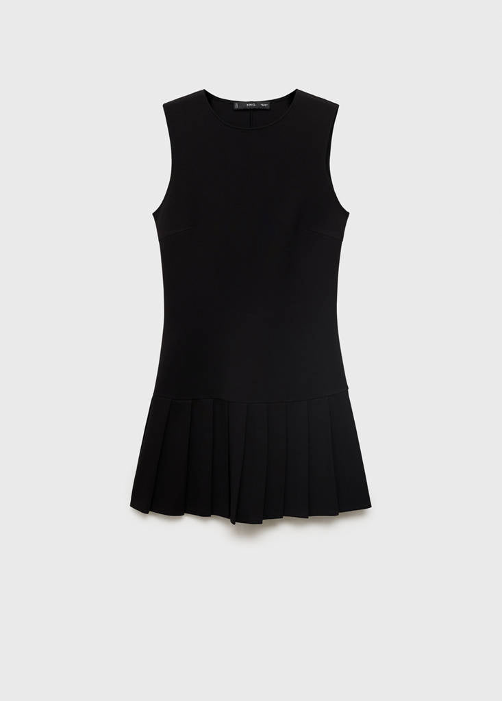 Robe À Plis Plats Ajustée