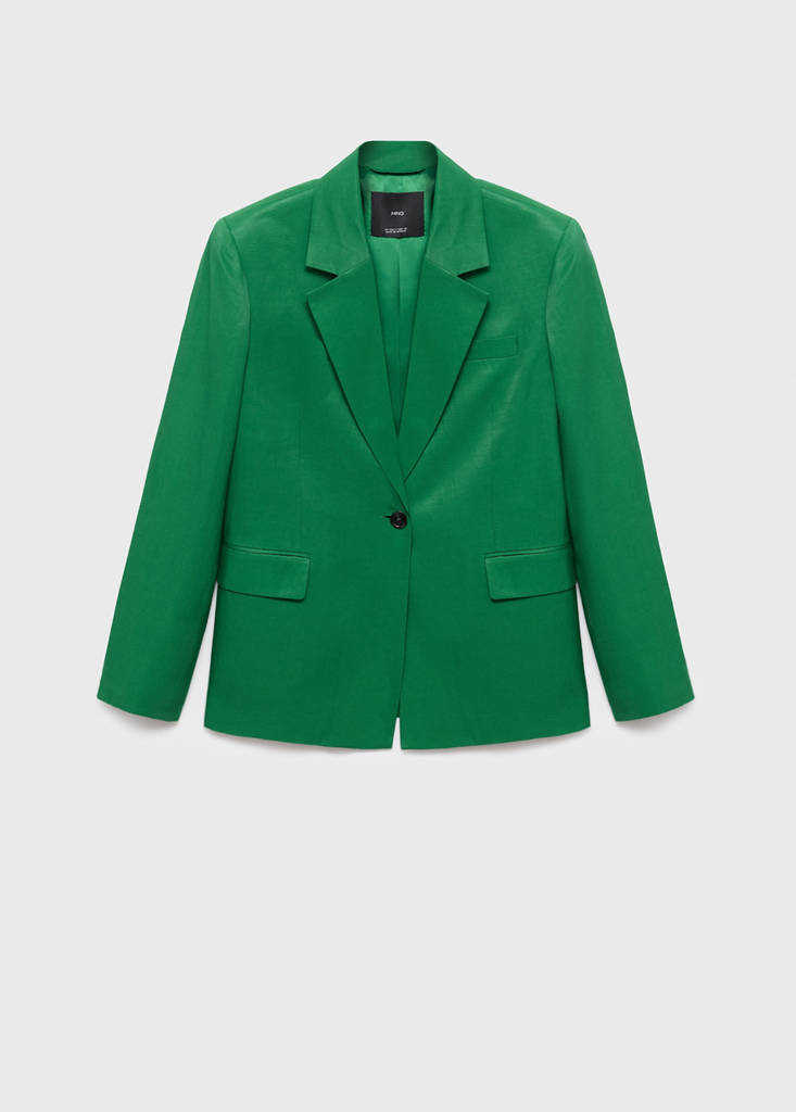 Linen Blend Suit Blazer