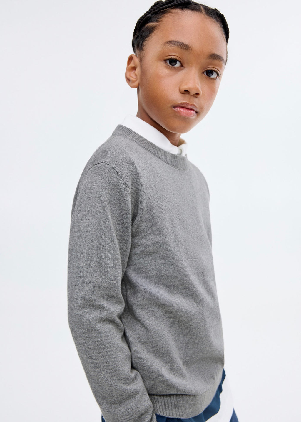 Pull Hugo Gris Moyen Chiné - Garçon