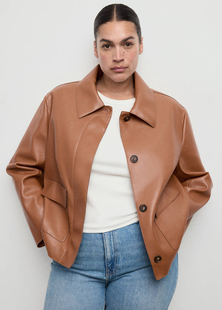 Veste Cuir Synthétique Poches