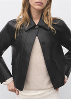 Veste Cuir Synthétique Poches