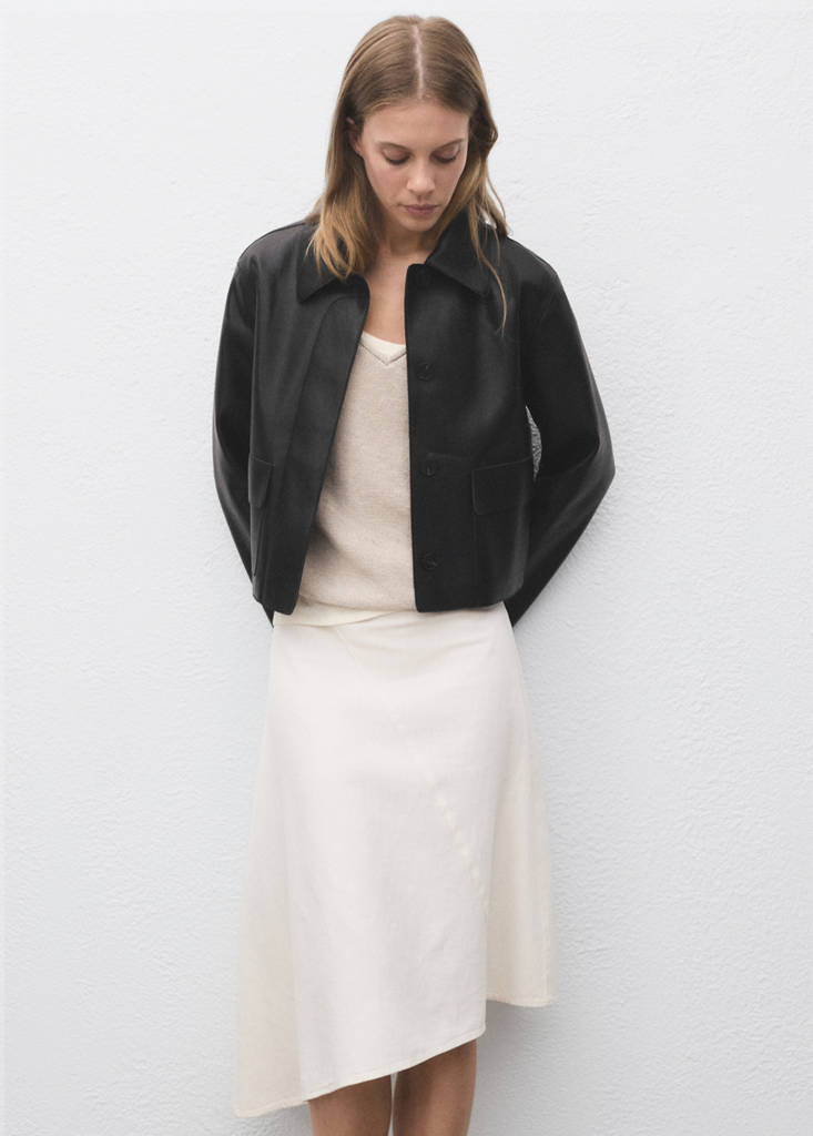 Veste Cuir Synthétique Poches