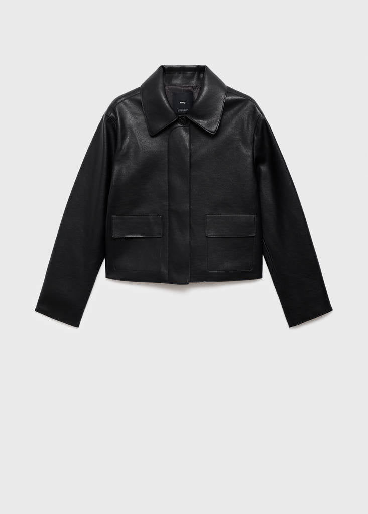 Veste Cuir Synthétique Poches