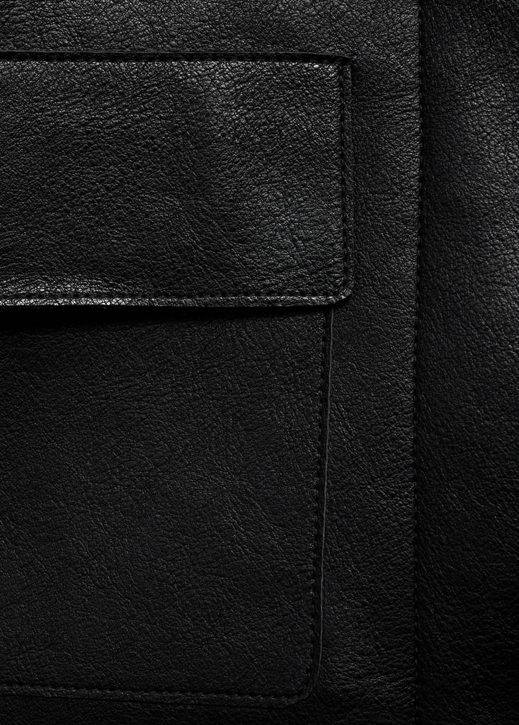 Veste Cuir Synthétique Poches