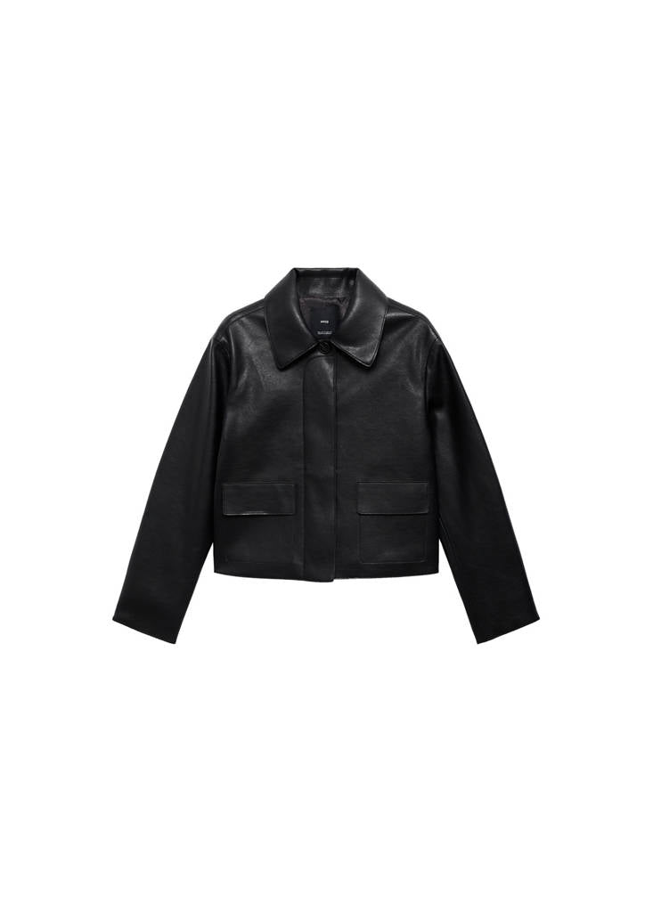 Veste Cuir Synthétique Poches