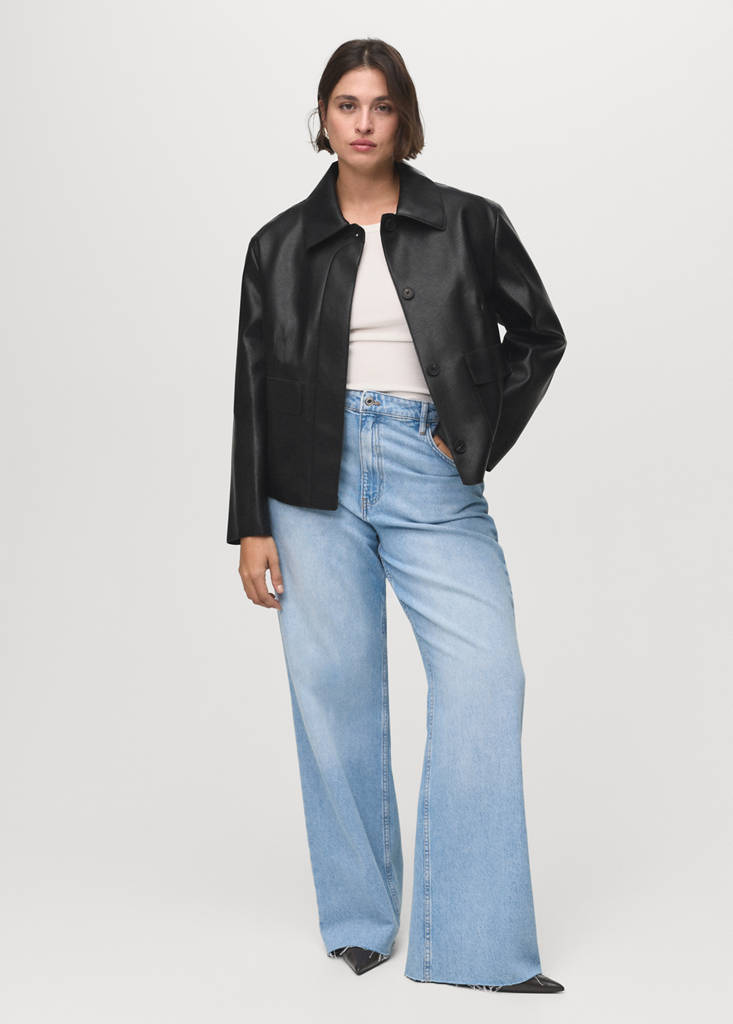 Veste Cuir Synthétique Poches