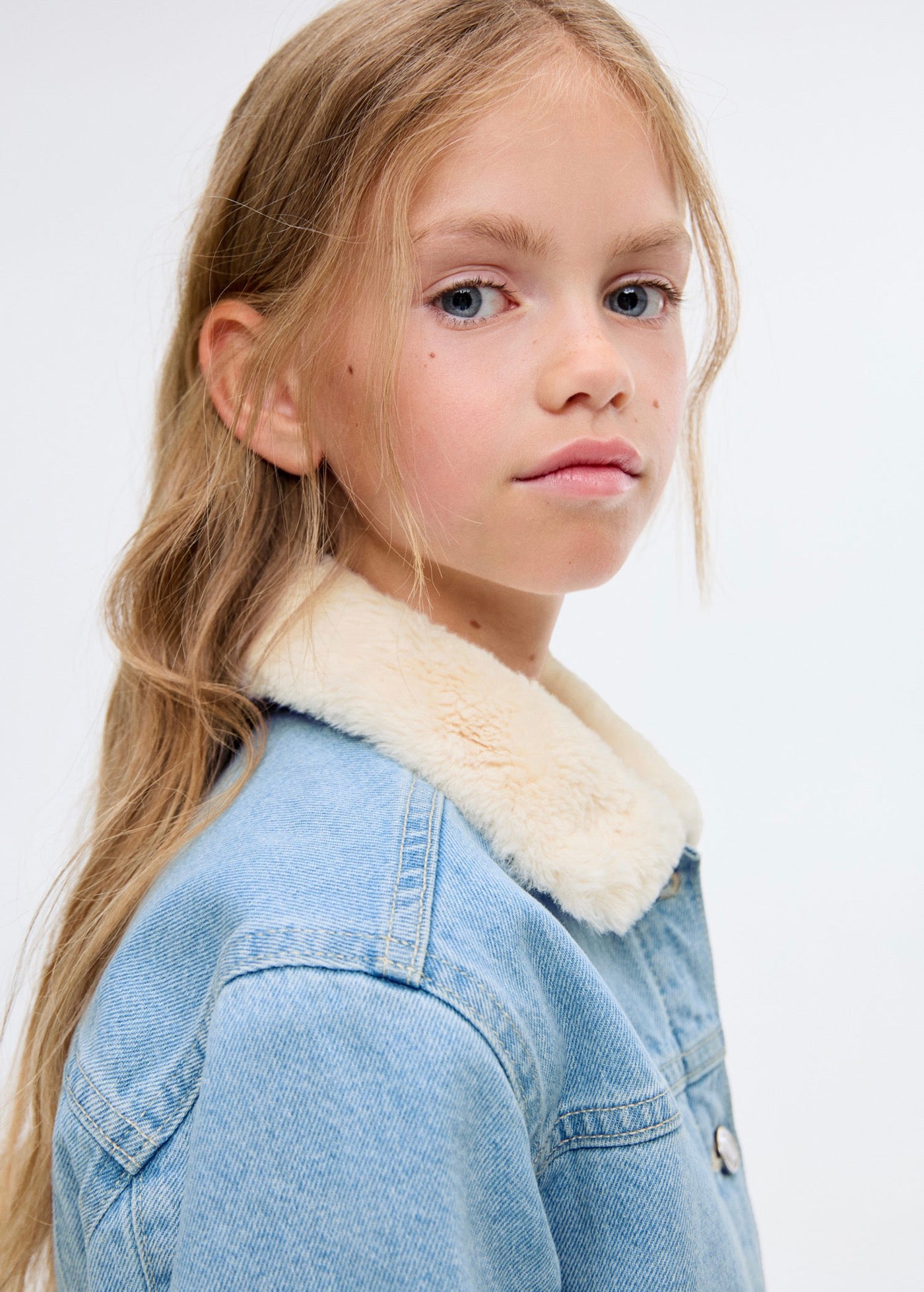 Cazadora Lisa Azul Claro - Niña