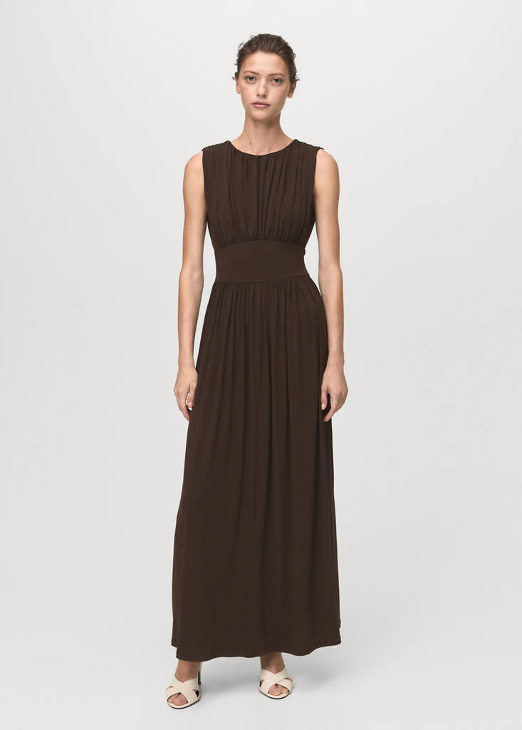 Robe Longue Froncée