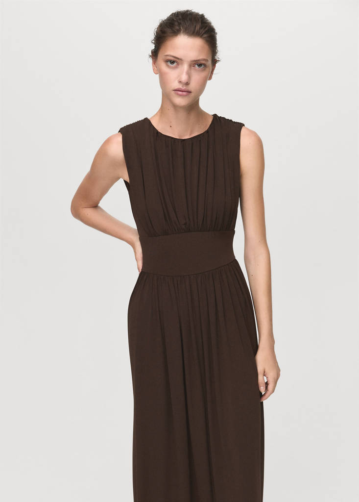 Robe Longue Froncée