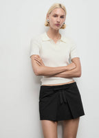 Mini Jupe Short Avec Nœud