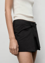 Mini Jupe Short Avec Nœud