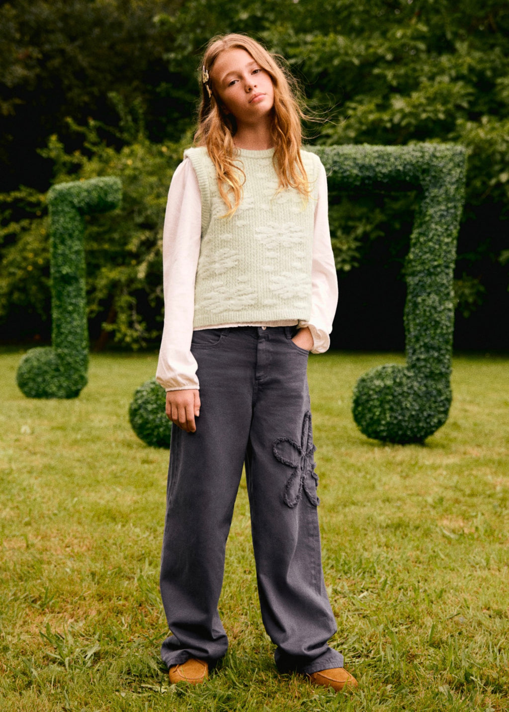 Flor Blue Trousers - Girl