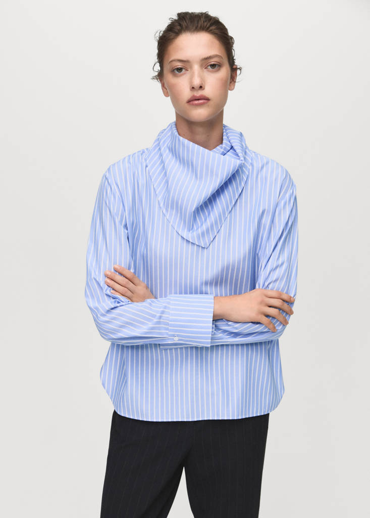 Blouse À Rayures Style Foulard