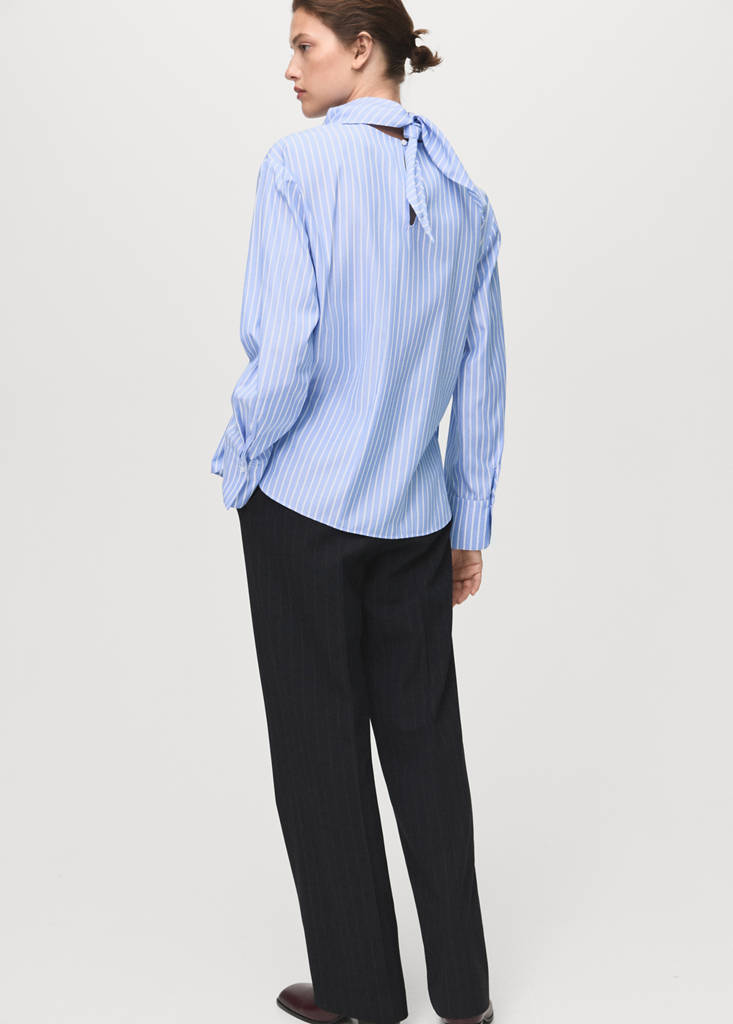 Blouse À Rayures Style Foulard