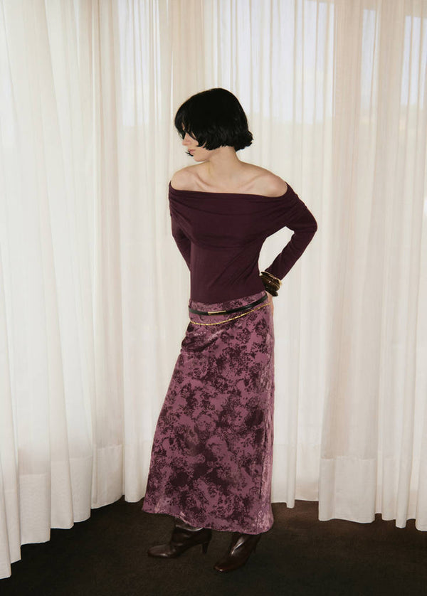 Lange Jacquard Rok