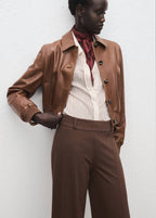Pantalon Wide Leg Taille Haute Avec Passants