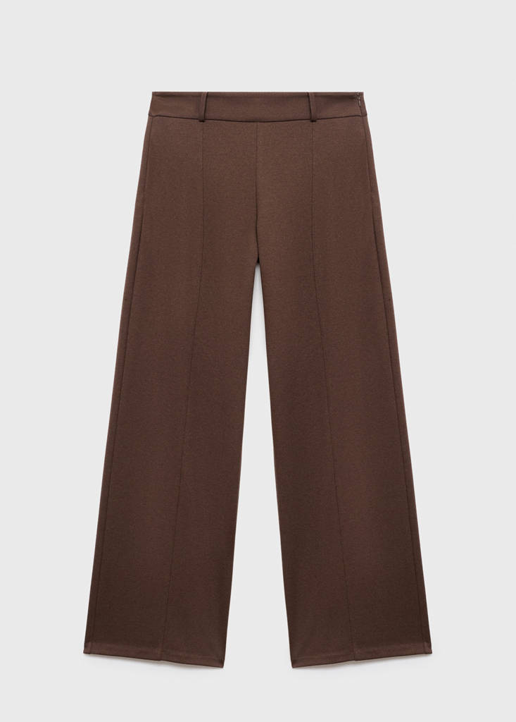 Pantalon Wide Leg Taille Haute Avec Passants