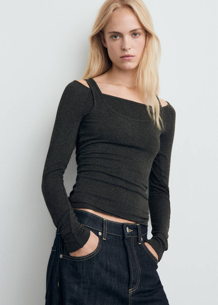 Pull Combiné Col Rond