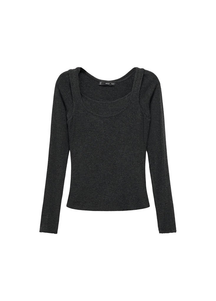 Pull Combiné Col Rond
