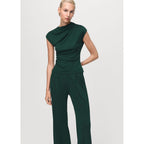 Pantalon Large À Pinces