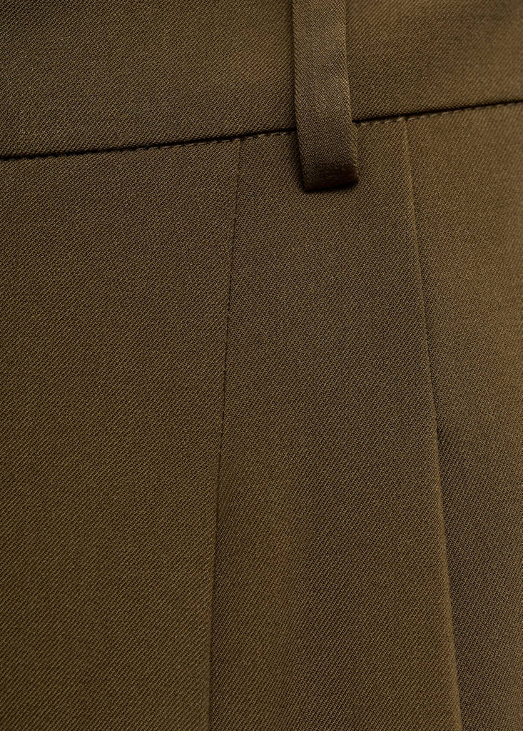 Pantalon Wide Leg À Pinces Taille Normale