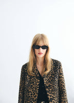 Veste Léopard À Boutons