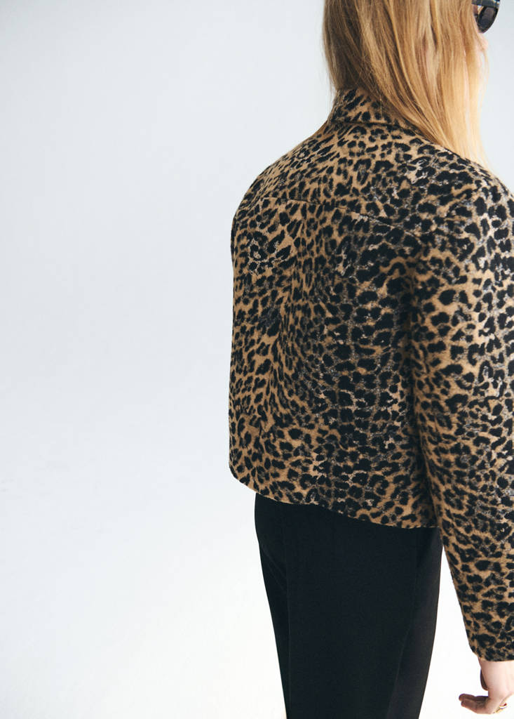Veste Léopard À Boutons