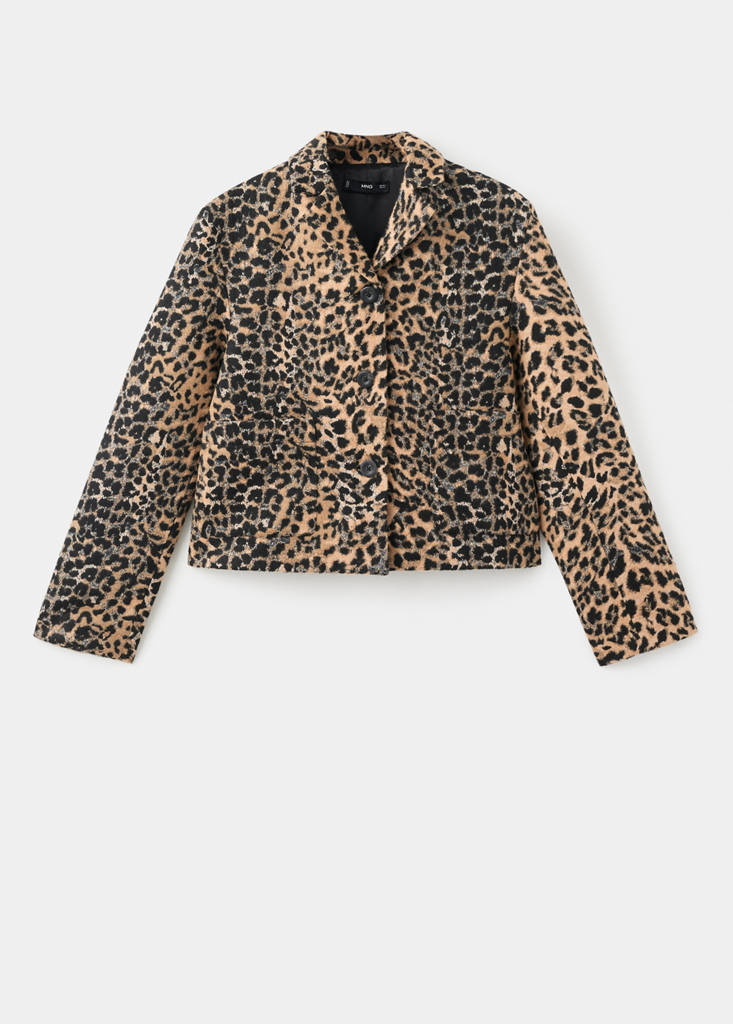 Veste Léopard À Boutons