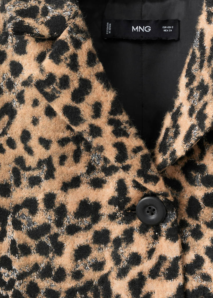 Veste Léopard À Boutons
