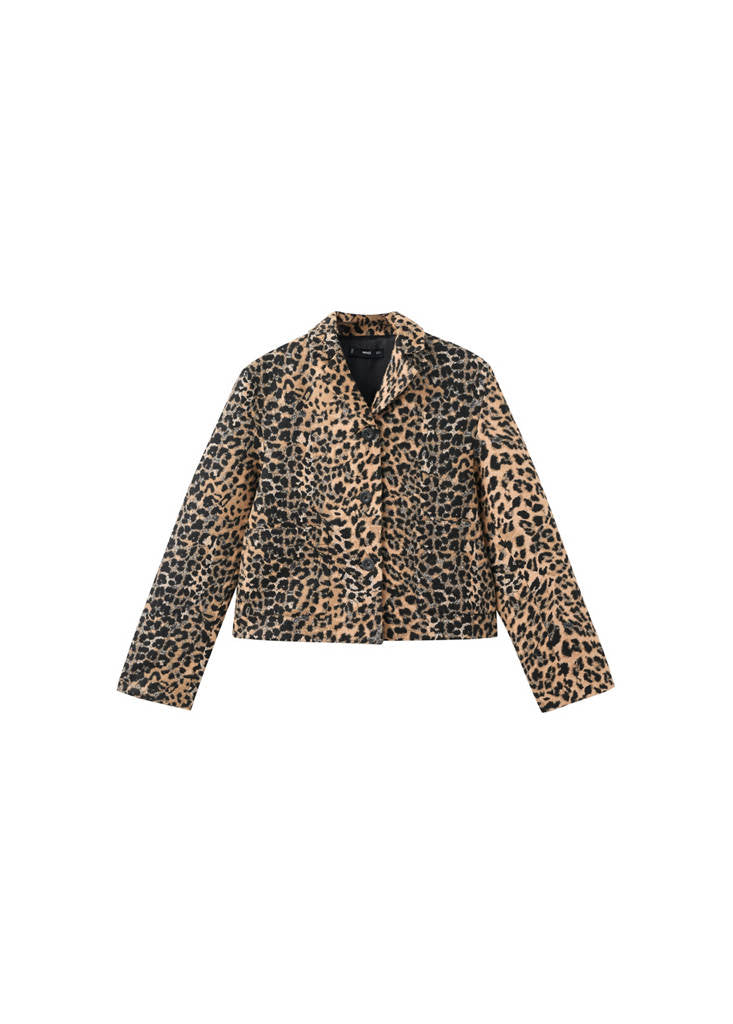 Veste Léopard À Boutons
