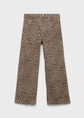 Jean Leopard Marron - Fille