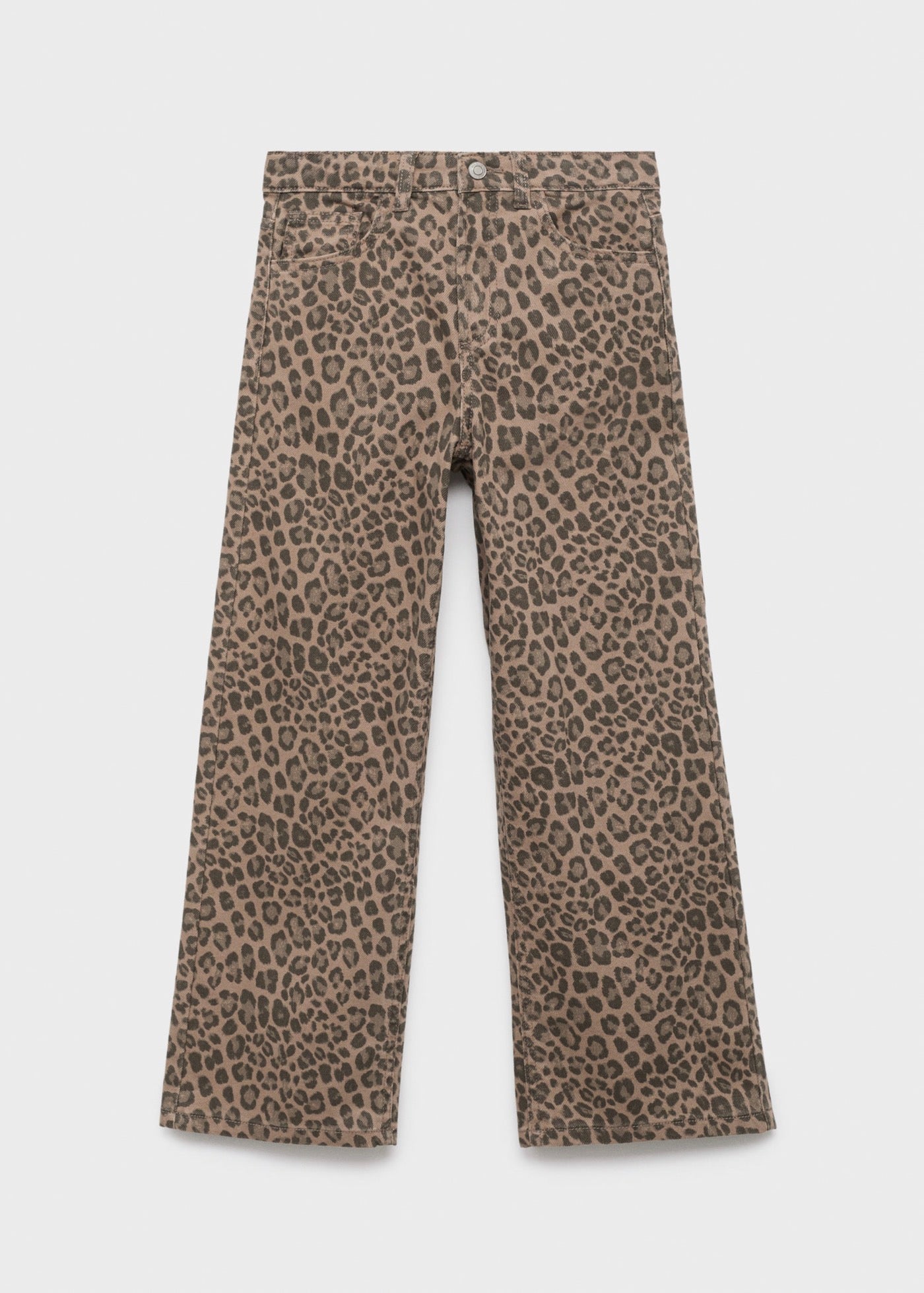 Jean Leopard Marron - Fille