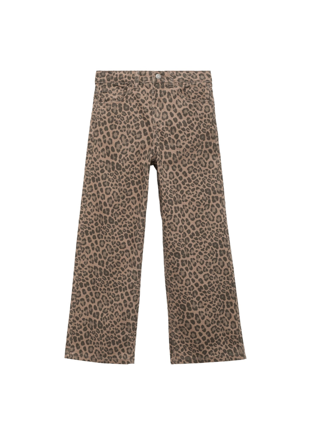 Jean Leopard Marron - Fille