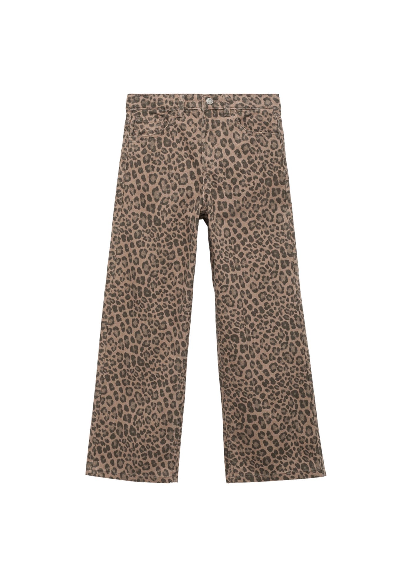 Jean Leopard Marron - Fille