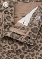 Jean Leopard Marron - Fille