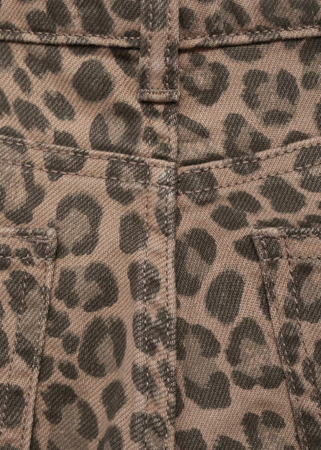 Jean Leopard Marron - Fille