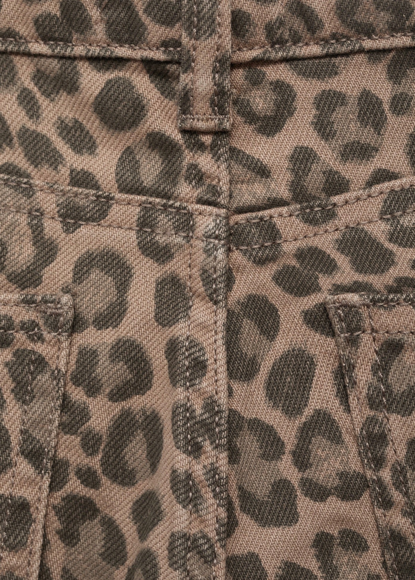 Jean Leopard Marron - Fille