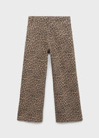 Jean Leopard Marron - Fille