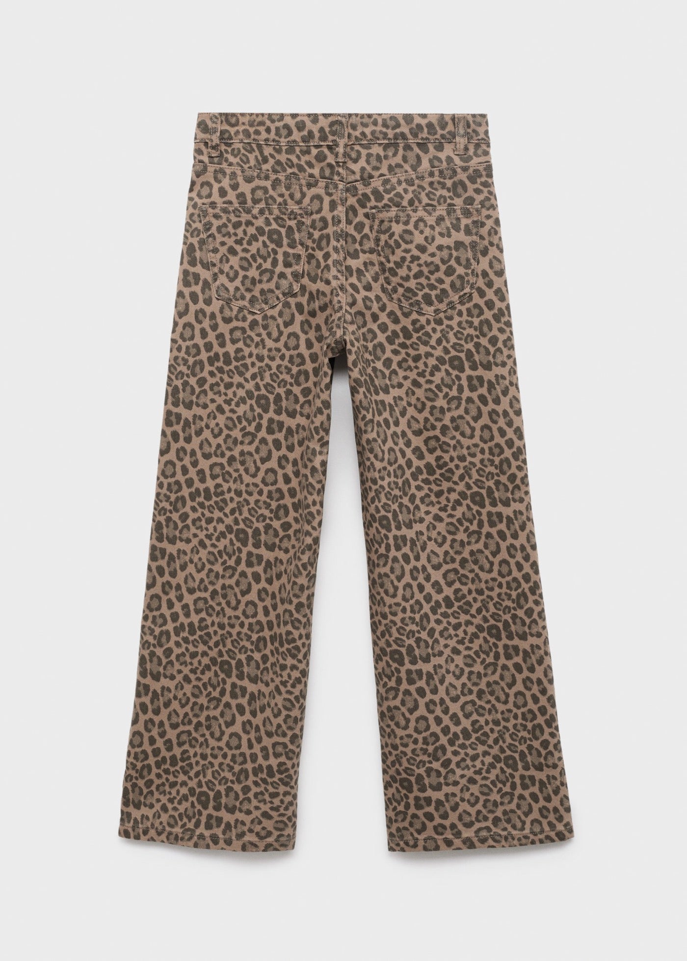 Jean Leopard Marron - Fille