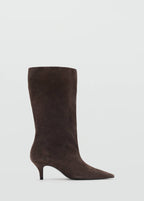 Bottes En Daim À Talons Kitten
