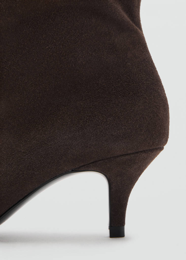 Bottes En Daim À Talons Kitten