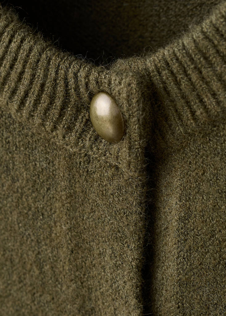 Cardigan Maille Épaisse À Boutons