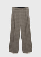 Pantalon De Costume Wide Leg À Carreaux