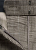 Pantalon De Costume Wide Leg À Carreaux
