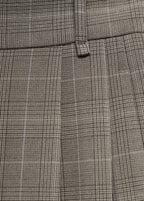 Pantalon De Costume Wide Leg À Carreaux