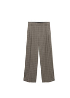 Pantalon De Costume Wide Leg À Carreaux