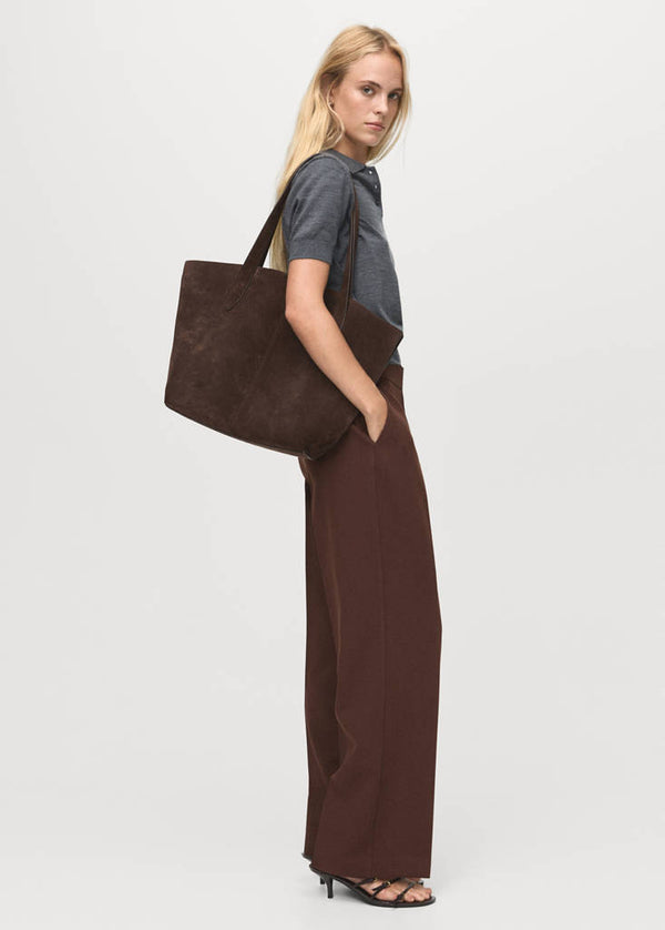 Pantaloni Dritti a Vita Alta