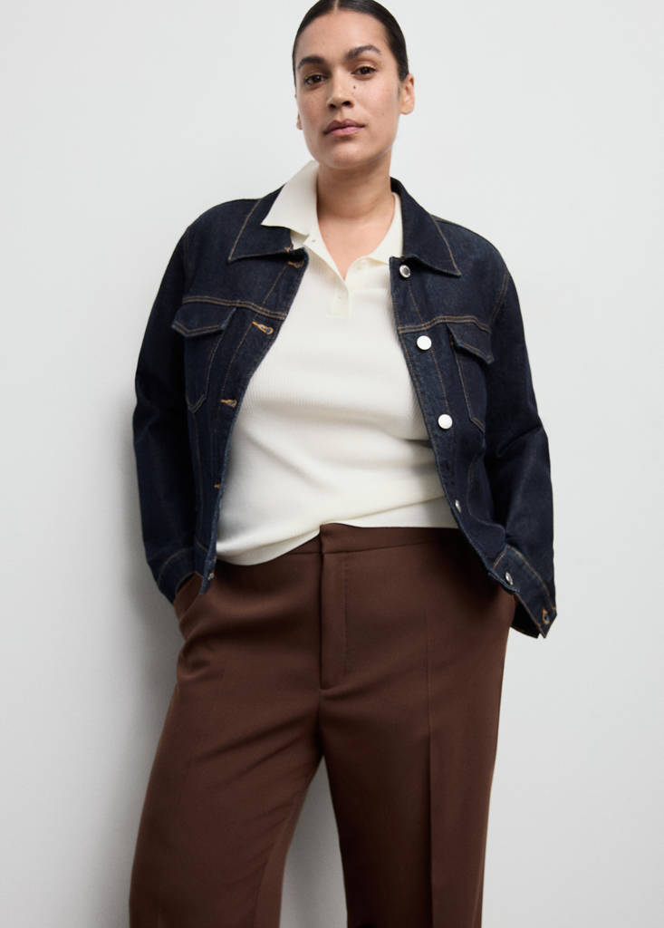 Pantaloni Dritti a Vita Alta
