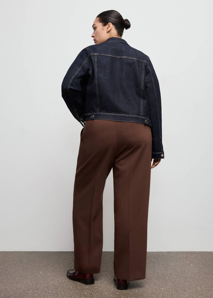 Pantaloni Dritti a Vita Alta